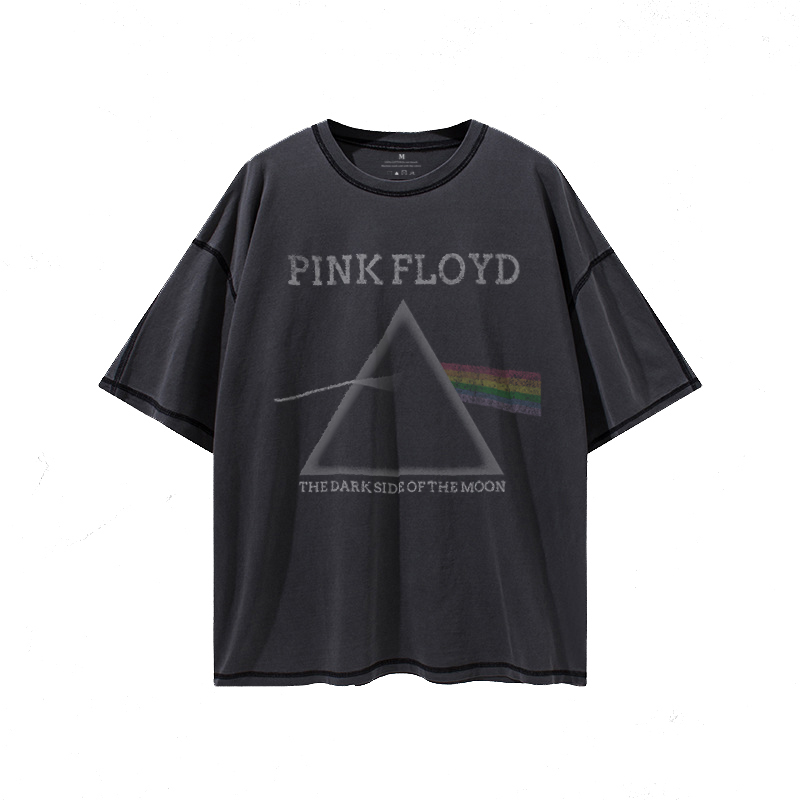 PINKFLOYD水洗做旧摇滚风短袖T恤