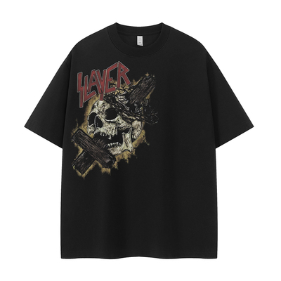 Slayer乐队复古美式T恤