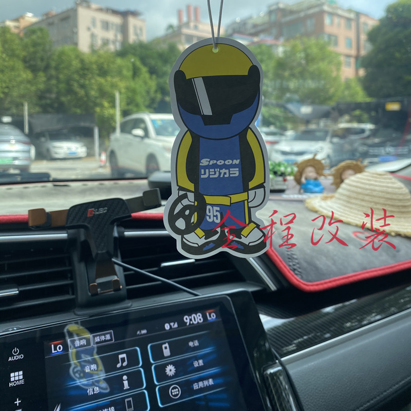 SPOON后视镜香薰片本田情怀飞度GK5思域ASIMO 车载后视镜挂饰配件
