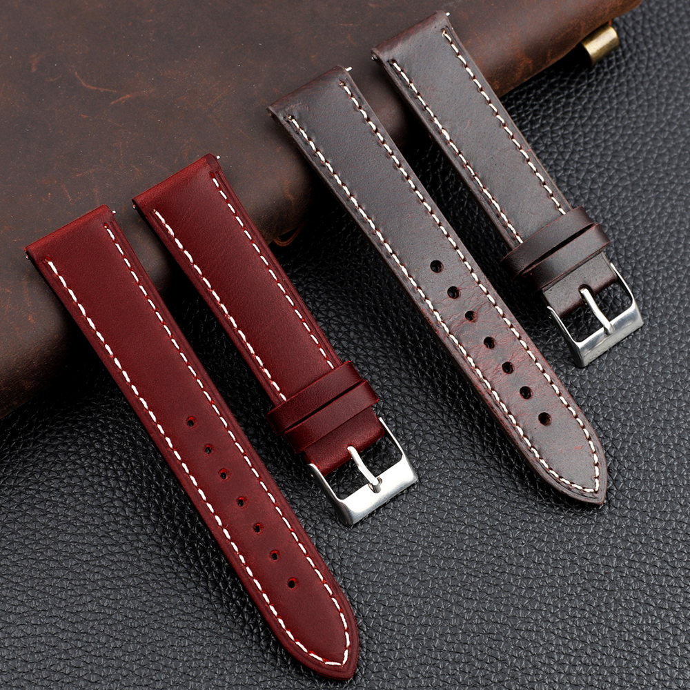 油蜡疯马皮头层真皮表带表链