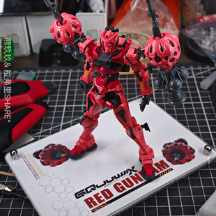 新品现货HG红色 红高达 1/144 机动战士拼装模型亚克力板支架地台