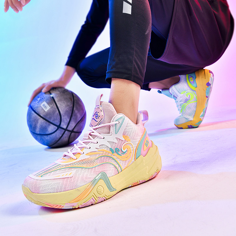 女生专业篮球鞋夏季透气网面2026新款男鞋青少年初中生鸳鸯运动鞋