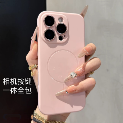 新款高级感全包一体按键适用于iPhone16promax手机壳高颜值苹果17保护套14plus防摔15网红13磁吸12镜头膜11女