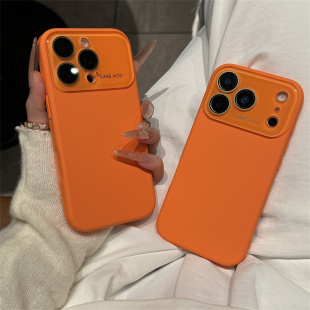 新款 高颜值全包大视窗适用于iPhone16promax手机壳高级感苹果15防摔13保护套12简约女17promax防指纹14潮男款