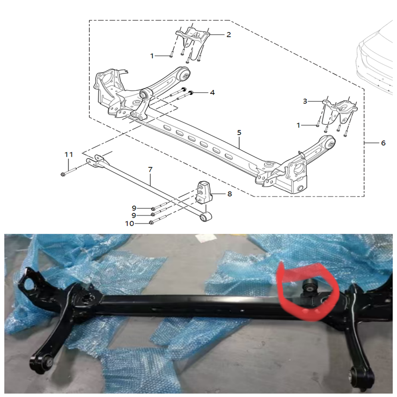 适用于广汽埃安S Y后桥总成炫630530魅580 PLUS MAX后桥胶套总成