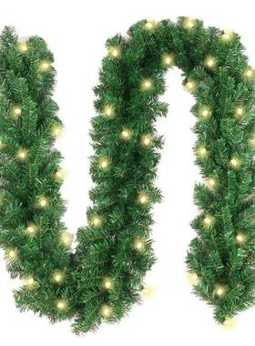 圣诞藤条加密藤条圣诞门挂装饰橱窗布置 2.7米 绿色藤条绿树枝条