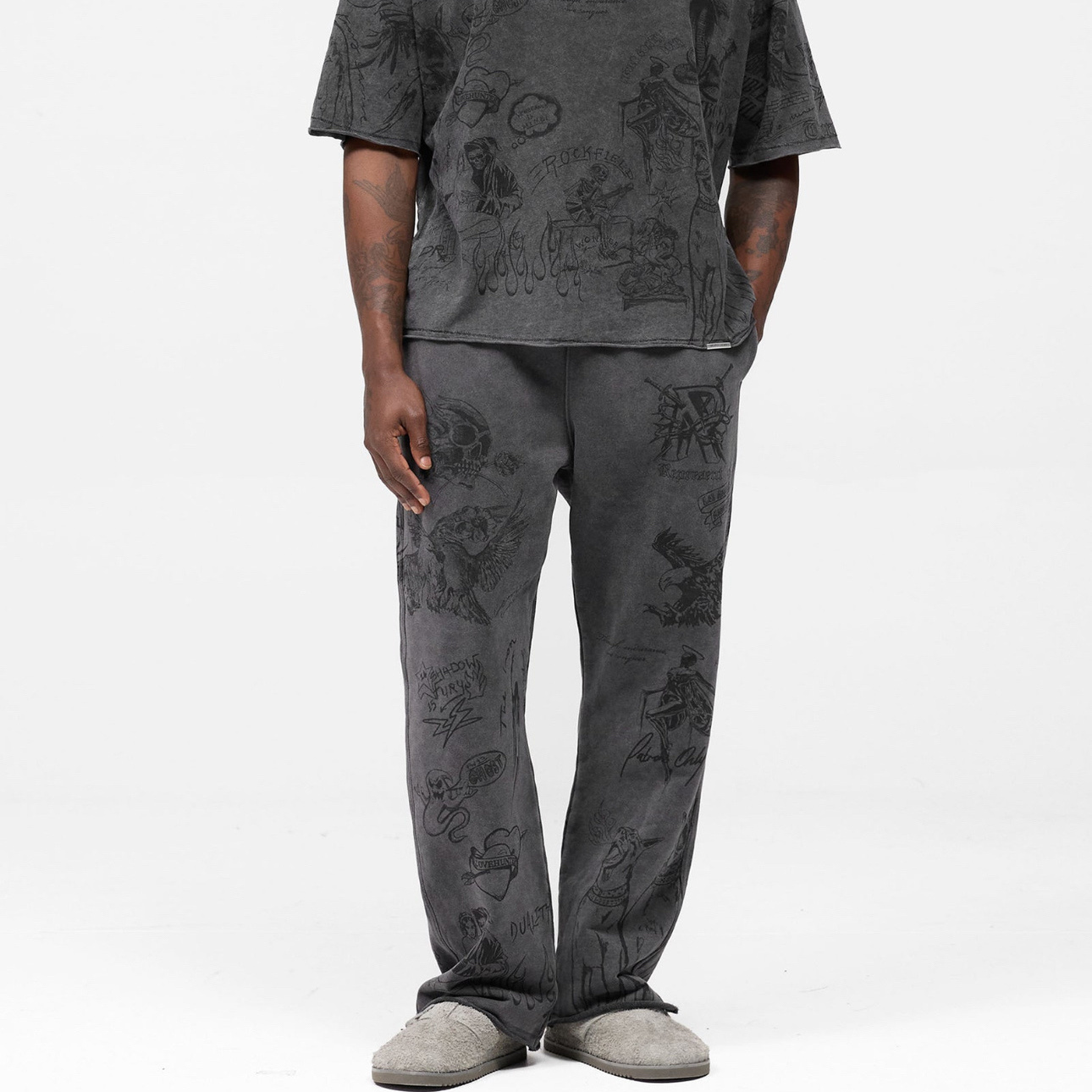 REPRESENT新款满身印花 美式高街男女街头潮流宽松休闲裤