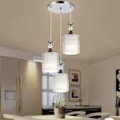 餐厅灯吊灯三头铁艺灯具现代简约田园风温馨家用吧台饭桌饭厅灯饰