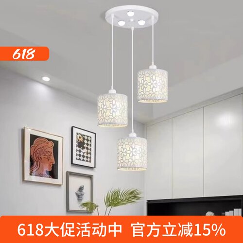餐厅三头吊灯新款餐饮灯具