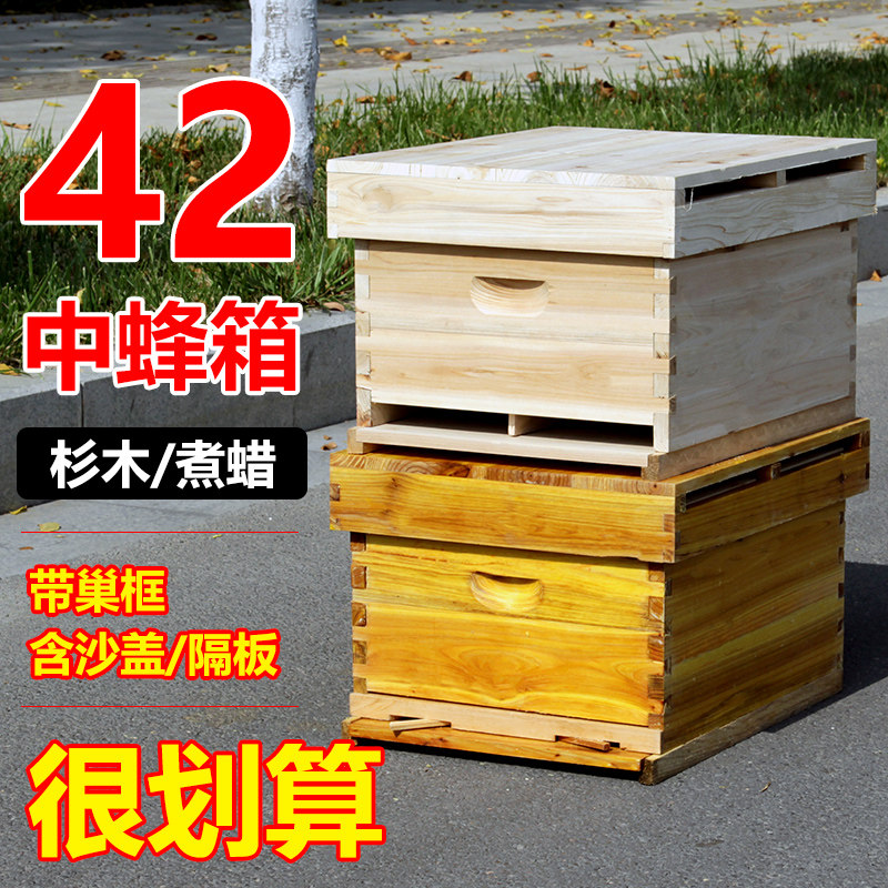 42中蜂箱十框养双王煮蜡峰桶