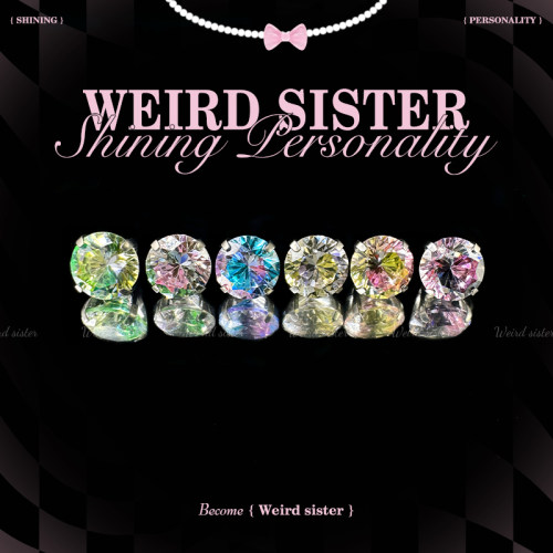 WEIRD SISTER爆闪渐变0.9牙F136钛合金内螺纹耳骨耳蜗钉防过敏
