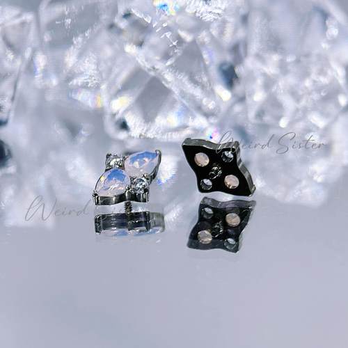 耳垂双拼饰品Weird钛合金