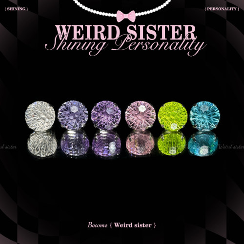 WEIRD SISTER高透亮7mm~烟花切F136钛合金内螺纹耳蜗耳骨钉防过敏