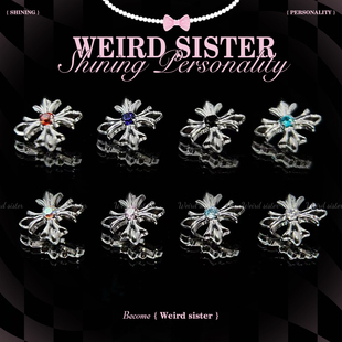SISTER钛合金设计感十字架耳钉防敏 WEIRD