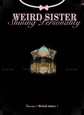 WEIRD SISTER迷你澳宝粉彩F136钛合金内螺纹吊坠耳骨钉防过敏
