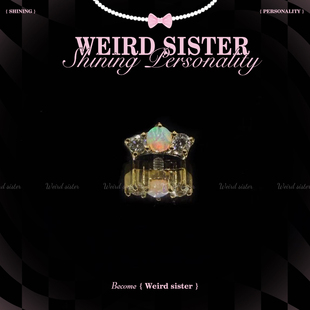 SISTER迷你澳宝粉彩F136钛合金内螺纹吊坠耳骨钉防过敏 WEIRD