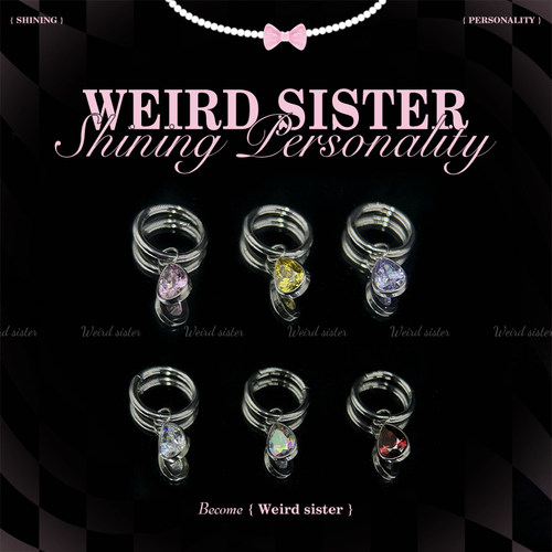 WEIRD SISTER水滴耳圈吊坠F136钛合金百搭简约耳环免摘耳饰防过敏