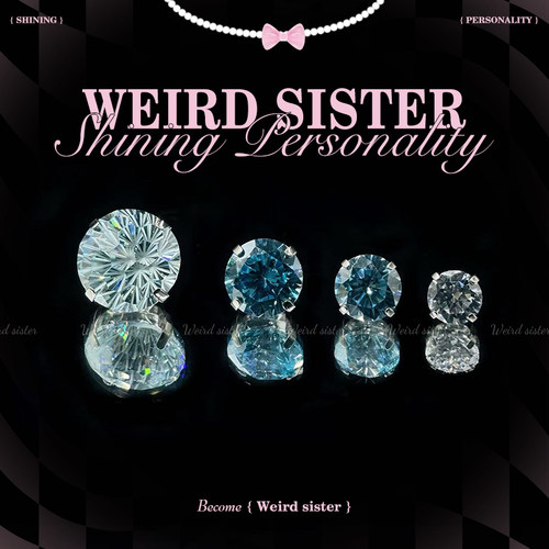 WEIRD SISTER海底奇遇组合耳钉F136钛合金内螺纹耳蜗耳骨钉防过敏