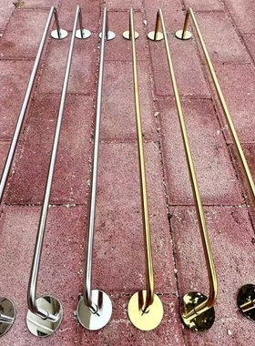 服装店实心不锈钢上墙单腿正侧挂文胸展示杠杆壁挂简约内衣短裤架