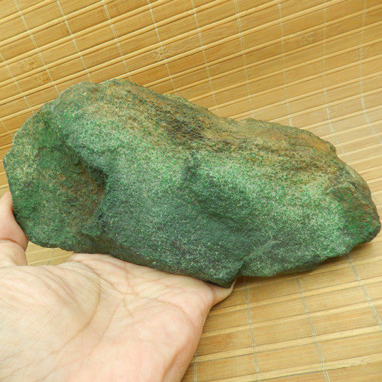 翡翠干青老料暗绿满色手镯切面明料 玉原石A货厚桩宽版抛光毛料