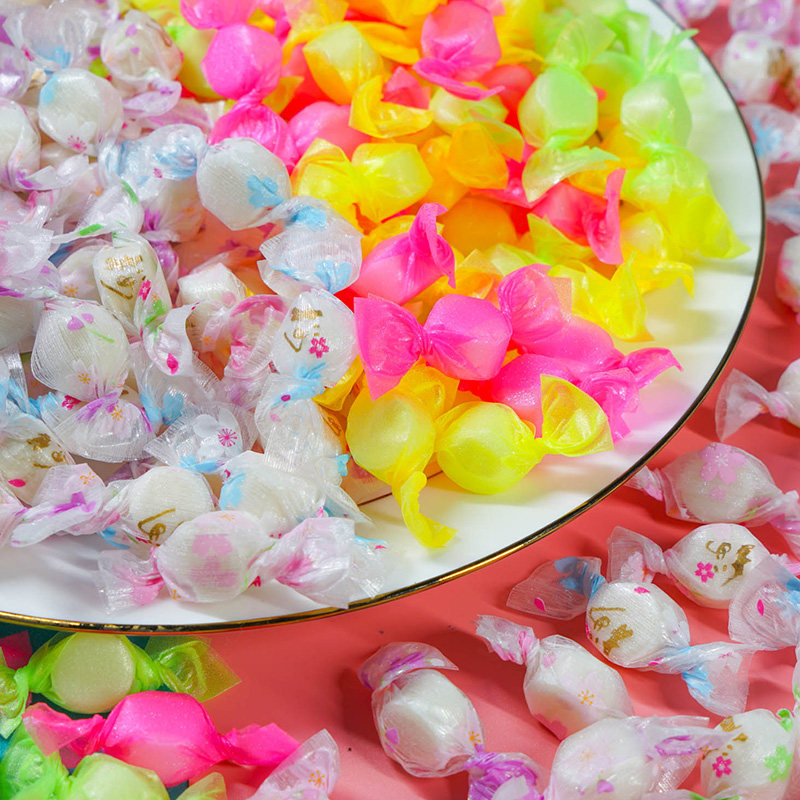 网红酸奶硬糖500g酸奶味糖果彩虹款樱花款高颜值小糖果儿童零食