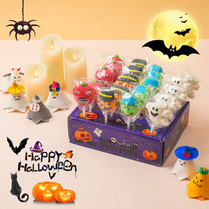 万圣节糖果创意棉花糖棒棒糖搞怪节日礼物儿童零食装饰散装软糖