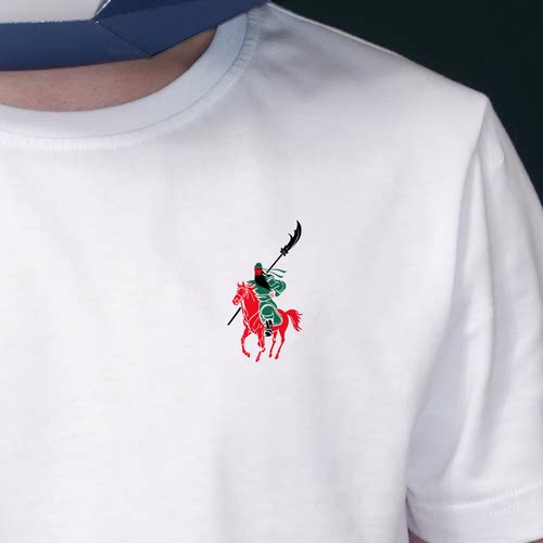 关夫吕夫劳伦三国关羽张飞云长恶搞solo纯棉圆领短袖t恤国潮衣服