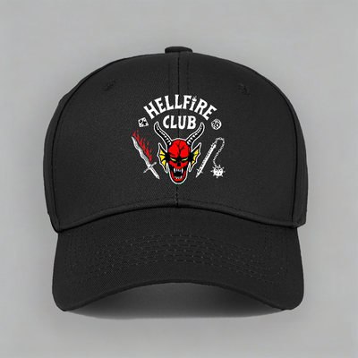 Hellfire Club怪奇物语地狱火俱乐部恶魔棉棒球帽子软顶定制鸭舌