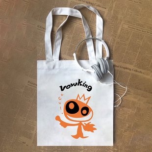 致敬古天乐寻秦记项少龙卡通图案定制怀旧帆布包定制