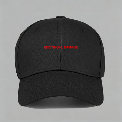 EMOTINOAL DAMAGE情绪损伤外网亚洲家长梗纯棉棒球帽子水洗鸭舌帽