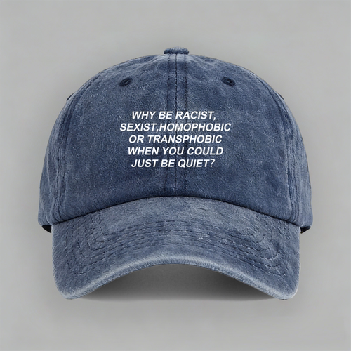 Frank Ocean WHY RACIST 法海纽约音乐节字母棒球帽做旧鸭舌帽子
