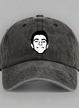 Luigi Mangione 路易吉头像休闲纯棉棒球鸭舌帽子软做旧男女防晒