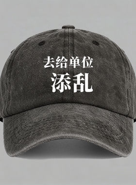 去给单位添乱领导创意定制趣味文字纯棉棒球帽鸭舌帽子