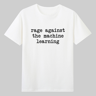 马斯克rage against the machine learning同款衣服短袖纯棉t恤潮