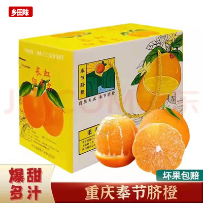 正宗 重庆奉节 农产品 特产 脐橙 顺丰 一箱20斤 优质大果 礼盒装
