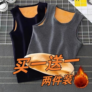 双面绒保暖内衣马甲加绒加厚坎肩内t 黄金绒背心男士 清仓捡漏 冬季