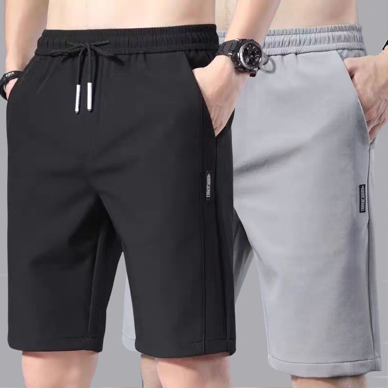 清仓捡漏冰丝裤男宽松夏季五分休闲短裤子薄款沙滩运动裤大裤衩子