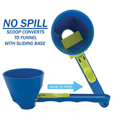 跨境新品Mess Free Measuring Funnel创意蛋白粉滑动勺咖啡防漏勺