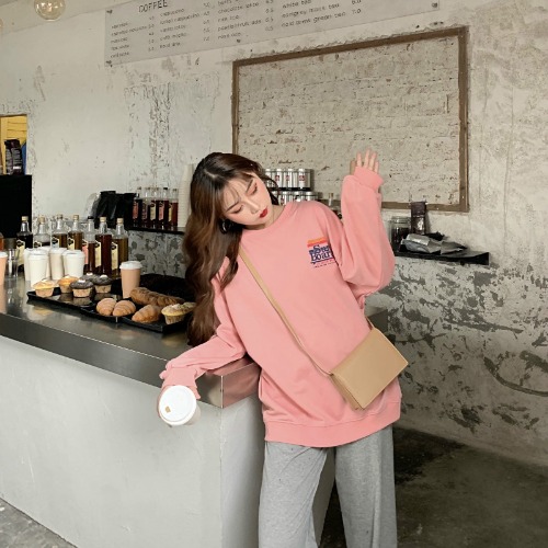 Real shot autumn new versatile Hong Kong style suit women's fashion leisure sports two piece top + pants