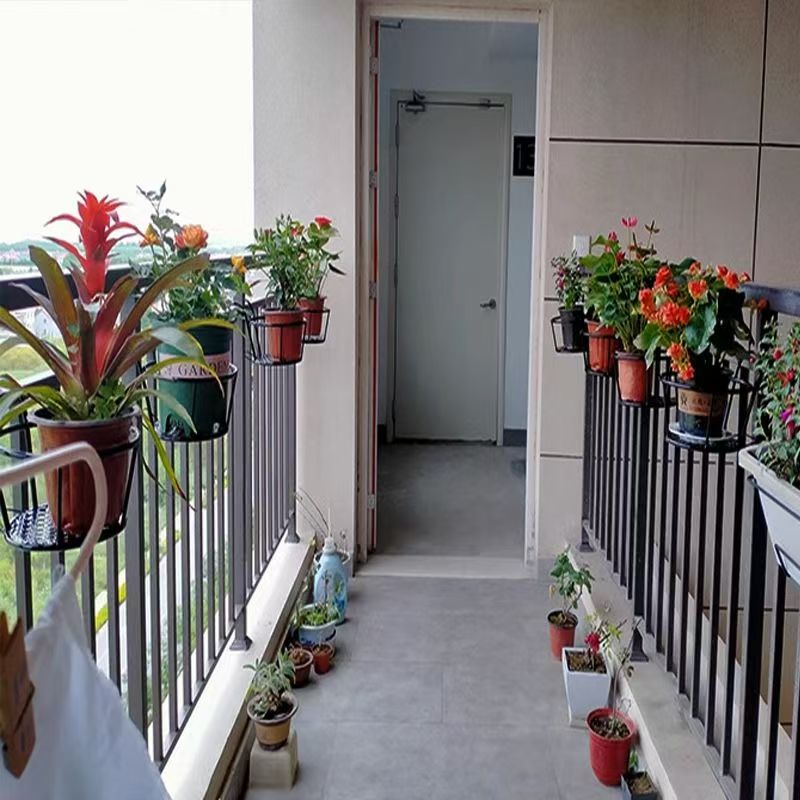 欧式铁艺阳台花架栏杆花架护栏挂式花盆架悬挂吊篮架家用架子特价
