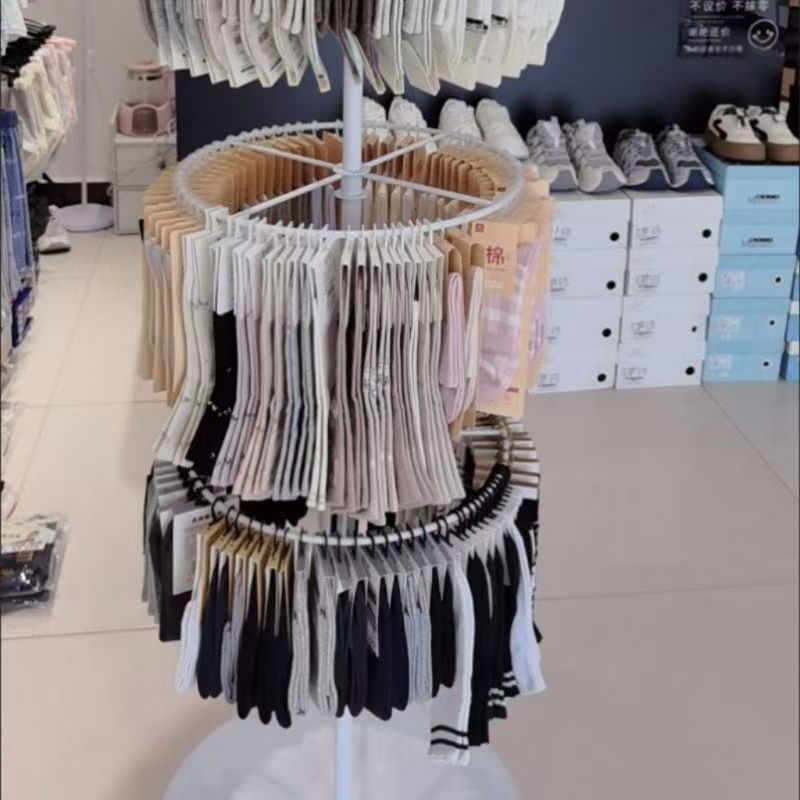 旋转袜子挂架内衣展示架落地架手机套配件圆形金属架饰品店小商品