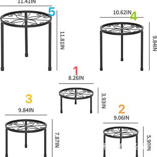 金属套装铁艺植物架 简约室内外花盆架 阳台客厅绿植置物支架
