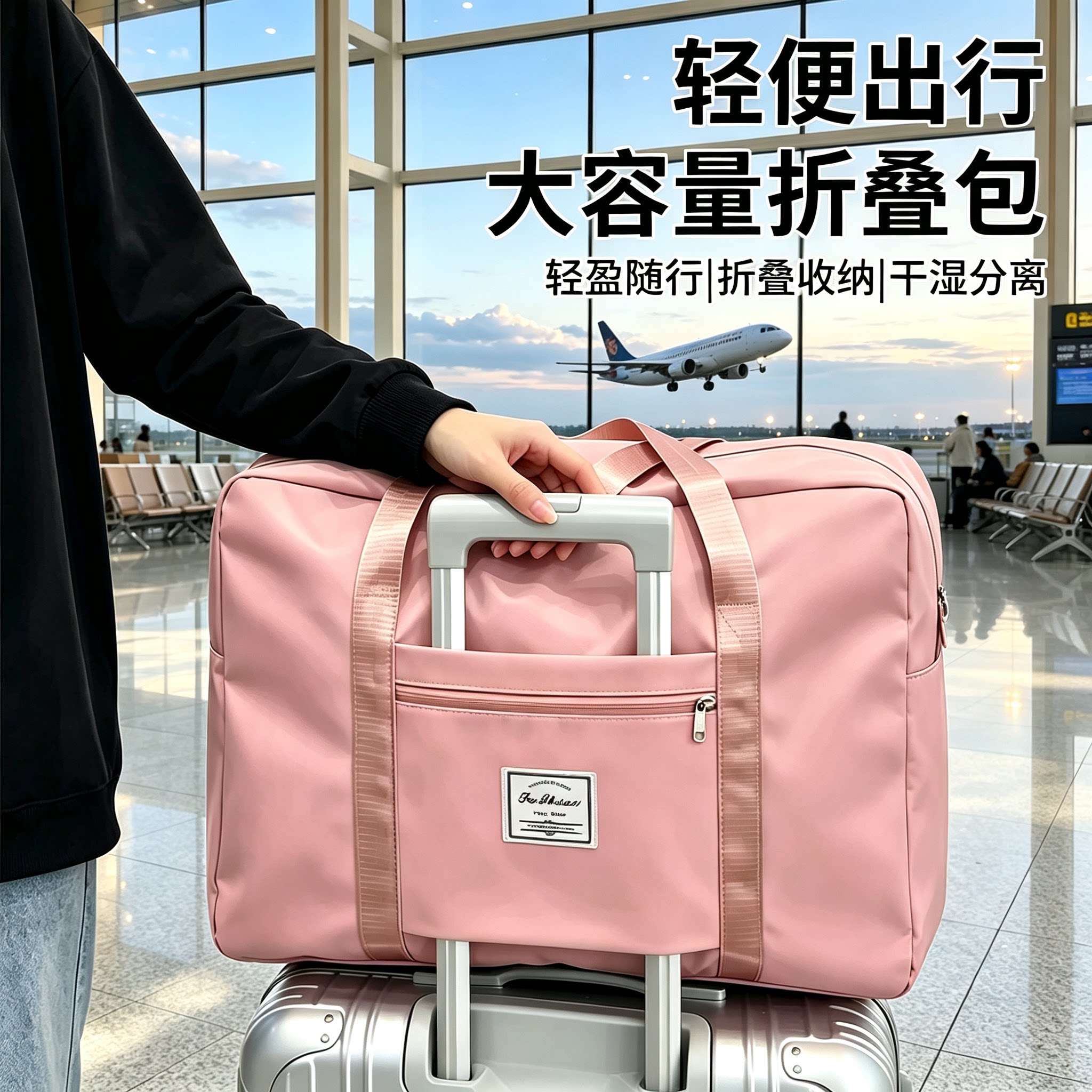 可折叠旅行包女短途手提超大容量图片