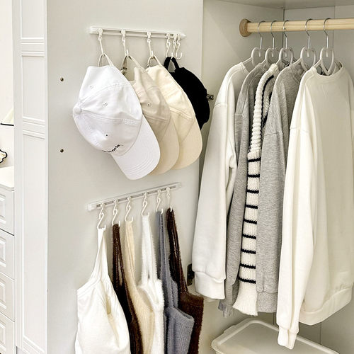 免打孔轨道挂钩衣柜整理神器
