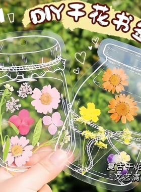 干花书签植物标本塑封膜秋天收集枫叶手工diy材料透明树叶粘贴画
