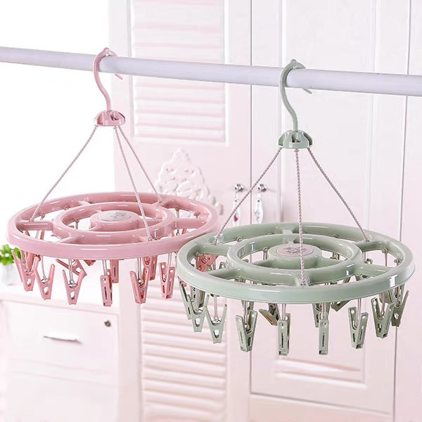 家用晾衣架防风多夹圆盘专用