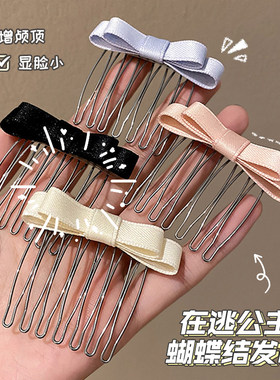 蝴蝶结刘海梳发夹新款碎发整理