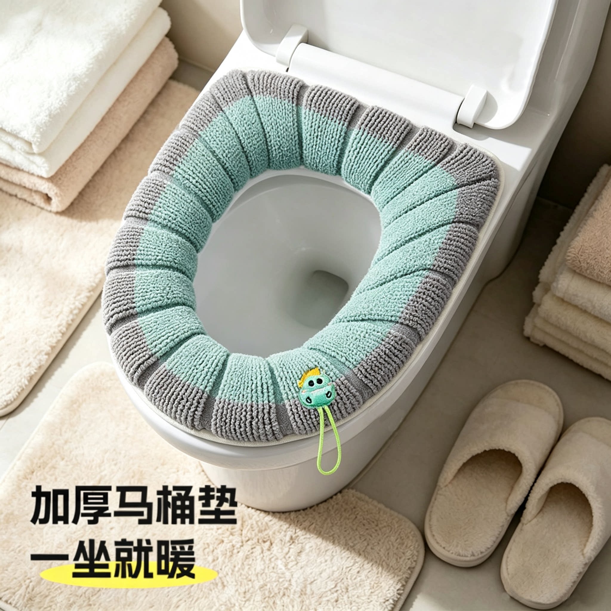 马桶坐垫冬季加厚坐便套四季通用家用马桶圈座便器垫圈厕所软垫子