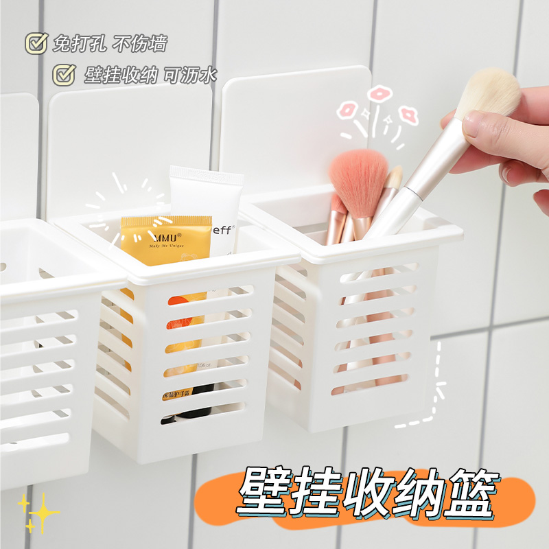 日式浴室置物架免打孔壁挂卫生间