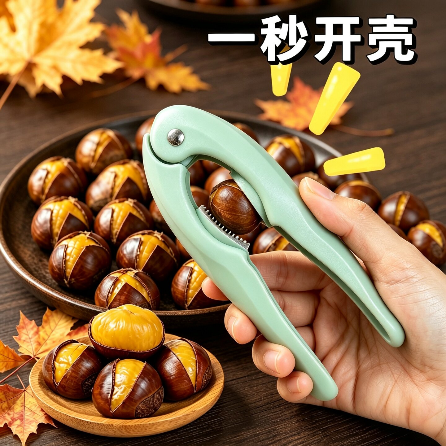 板栗开口器神器栗子夹子剥生板栗栗子锥栗家用核桃夹子剥去皮壳夹